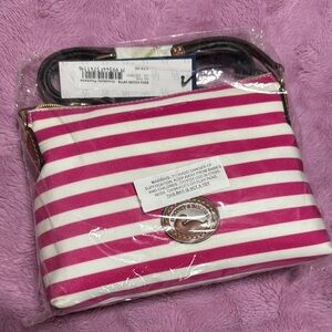Dooney & Bourke Pink and White Crossbody Bag